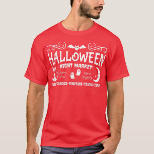T-shirt Halloween Night Market Entrée Gratuite Ouvrir La N