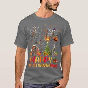 T-shirt Halloween Noël Drôle Greyhound Chien Hallothank