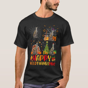 T-shirt Halloween Noël Lévrier Dog Hallothanksmas