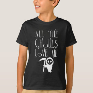 T-shirt Halloween noir noir blanc sur couche