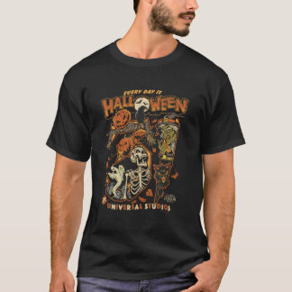 T-shirt Halloween Nuits D'Horreur Alors Chaque Jour Hallow