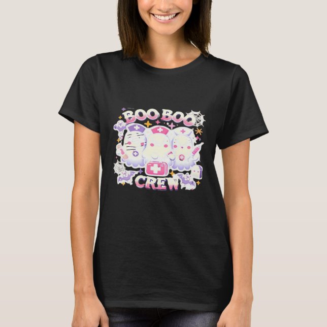 T-shirt Halloween Nurse Ghost Squad Boo Boo Crew Funny Spo (Devant)