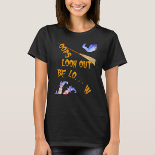 T-shirt Halloween Oops Fallen Flying Witch
