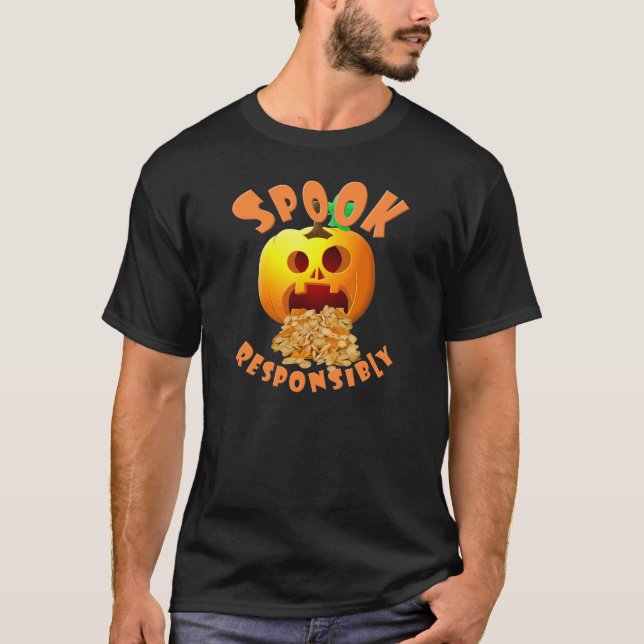 T-shirt Halloween - Parlé de manière responsable (Devant)