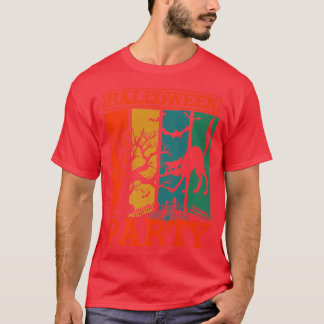 T-shirt Halloween Party Funny Scary Haunted Forest Design