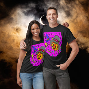 T-shirt Halloween Party Jack OLantern Bugle Purple Unisex