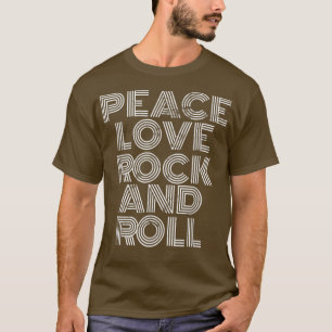 T-shirt Halloween Peace Love Rock And Roll Music Lover 37