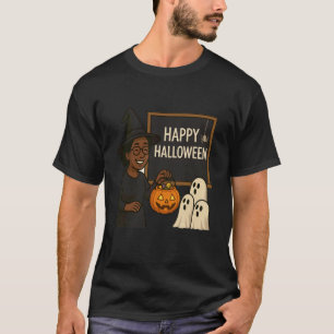 T-shirt Halloween Professeur Afro-Américain Sorcière Drôle