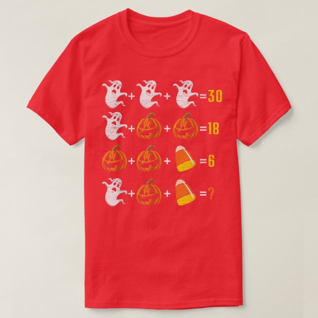 T-shirt Halloween professeur de mathématiques (Design devant)