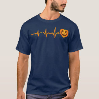 T-shirt Halloween Pumpkin Scary Halloween Heartbeat Spooky