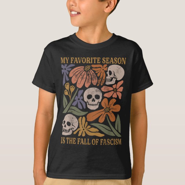 T-shirt Halloween Retro My Favorite Season Is The Fall Of  (Devant)