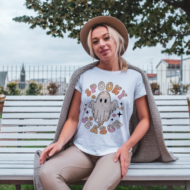 T-SHIRT HALLOWEEN RETRO SUPER SAISON ÉFFRAYANTE 👻 GHOST (Créateur téléchargé)