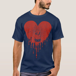 T-shirt Halloween Rock N Roll Music Lover Hand Horns Rock