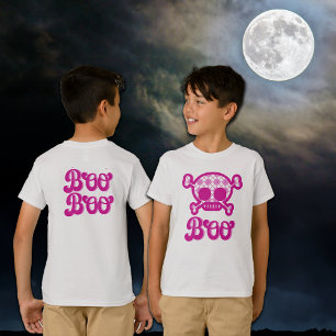 T-shirt Halloween rose vif