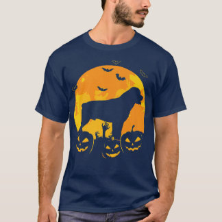 T-shirt Halloween Rottweiler Jack-o'-lantern Chien Citroui