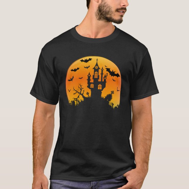 T-shirt Halloween Scape Haunted House Fun Scare Creepy (Devant)