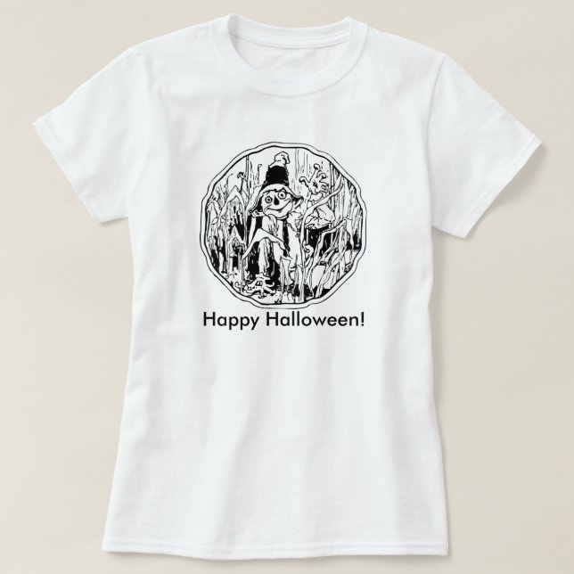 T-shirt Halloween Scarecrow (Design devant)
