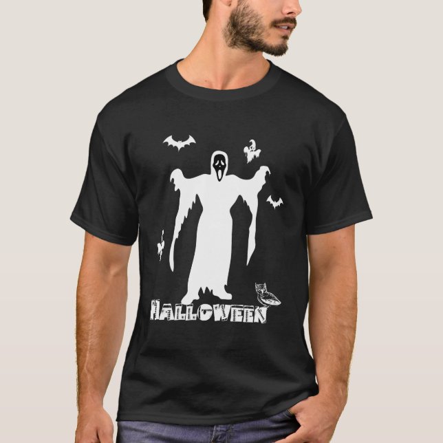 T-shirt Halloween Scary Death Face 2/2 (Devant)
