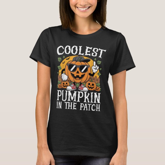 T-shirt Halloween Shirts Boys And Kids Coolest Pumpkin In  (Devant)