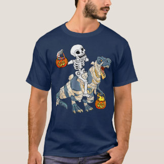 T-shirt Halloween shirts for BoysDinosaur Skeleton T rex