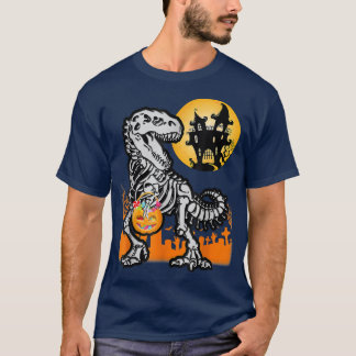 T-shirt Halloween shirts for BoysDinosaur Skeleton T rex