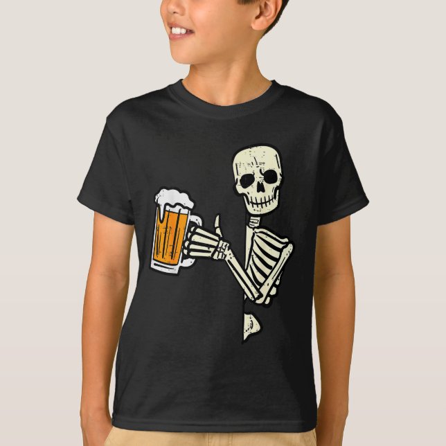 T-shirt Halloween Skeleton Dad Funny Lazy Skull Costume Pa (Devant)