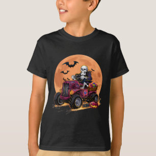 T-shirt Halloween Skeleton équitation Monster Truck Toddle