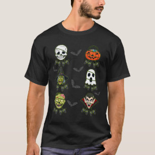 T-shirt Halloween Skeleton Jeu sorcière Vampire Zombie Boy