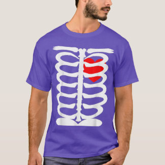 T-shirt Halloween Skeleton Rib Bones Anatomie Graphique 
