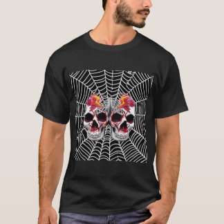 T-shirt Halloween Skuls et web