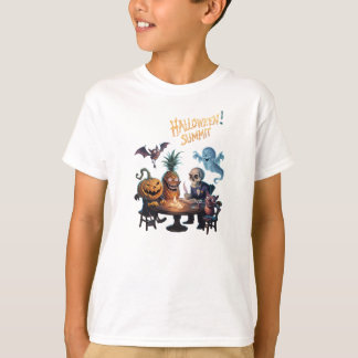 T-shirt Halloween sommet par Skeleton, chauves-souris, cit