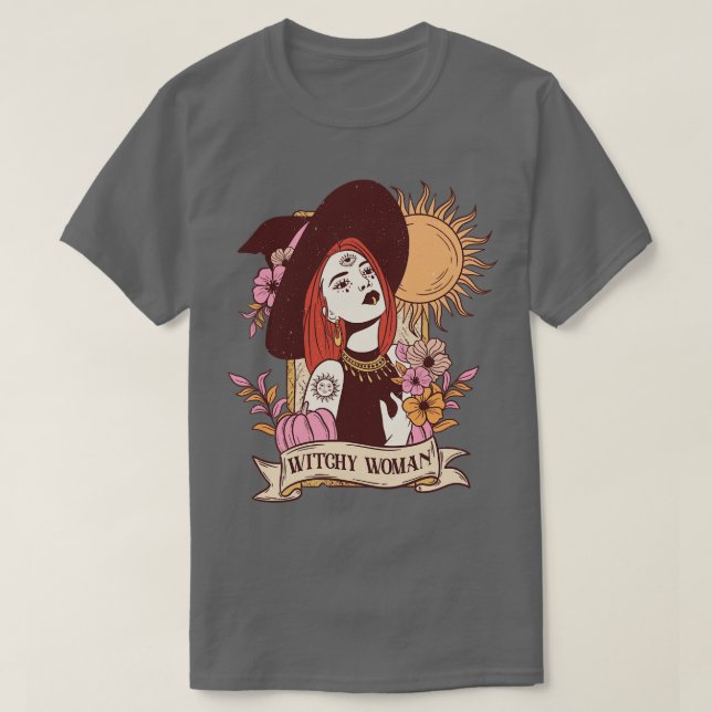 T-shirt Halloween sorcière 4 (Design devant)