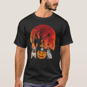 T-shirt Halloween sorcière chien de château hanté