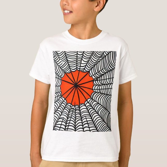 T-shirt Halloween Spider Web (Devant)