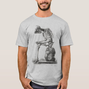 T-shirt Halloween squelette assis anatomie