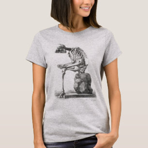T-shirt Halloween squelette assis anatomie