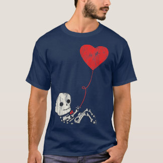 T-shirt Halloween squelette bébé ventre avec le coeur bébé