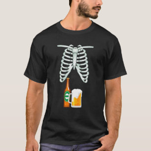T-shirt Halloween Squelette Bière Belly Xray Mème Coût 