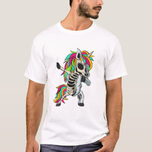 T-Shirt Halloween squelette de licorne Dabbing