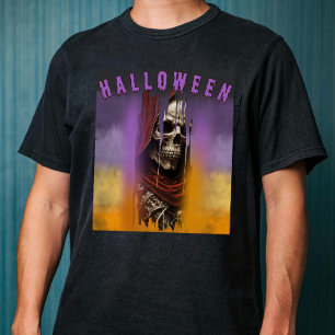 T-shirt Halloween squelette éffrayant