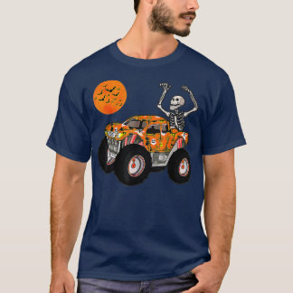 T-shirt Halloween Squelette équitation Citrouille Camion G
