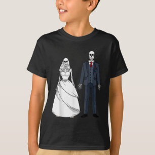 T-shirt Halloween squelette mort mariée morte &amp;