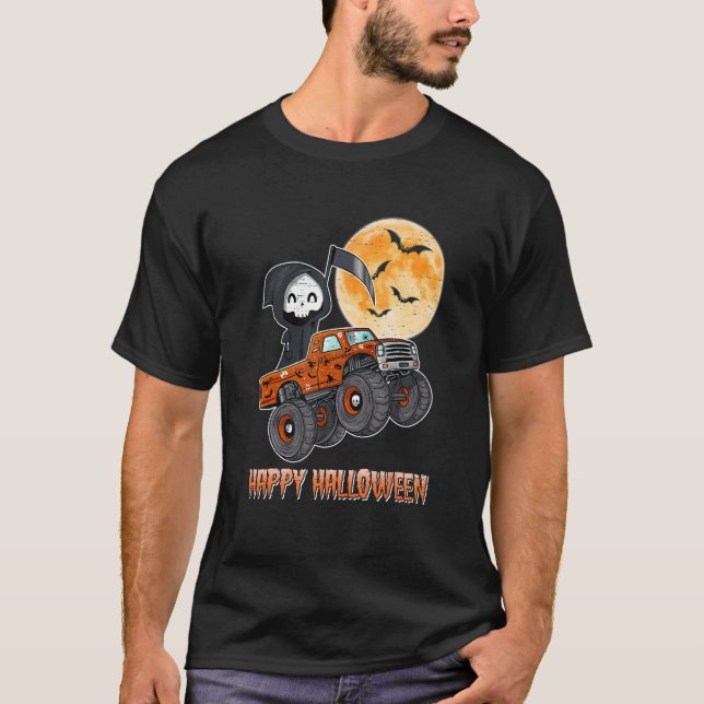 T-shirt Halloween Squelette Zombie équitation Monster Cami (Devant)