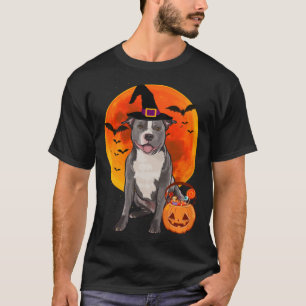 T-shirt Halloween Staffordshire Bull Terrier Jack O Lanter
