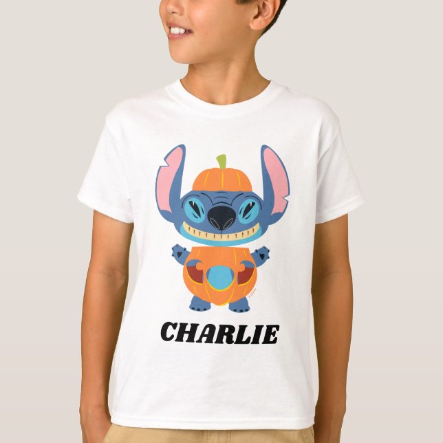 T-shirt Halloween Stitch Citrouille (Devant)