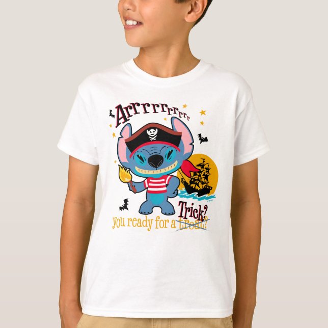 T-shirt Halloween Stitch Pirate (Devant)