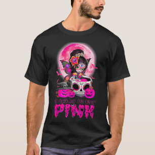 T-shirt Halloween Sugar Skull En Octobre Nous Portons Pink