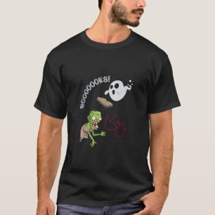 T-shirt Halloween Tee Ghost et Zombie Dire des livres Cerv