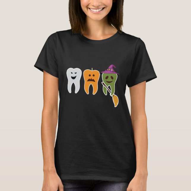 T-shirt Halloween teethboo design (Devant)