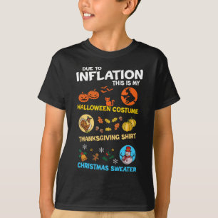 T-shirt Halloween Thanksgiving Noël Mon Éffrayant Ugly Co
